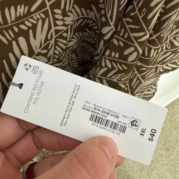 Liz Claiborne V Neck Short Sleeve Lightweight Top US Women's XXL Plus - Picture 5 of 7